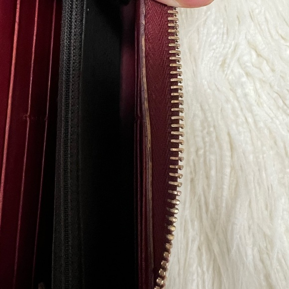 Fendi Burgundy Zucca Canvas Zip Around Wallet w/COA - Picture 14 of 17